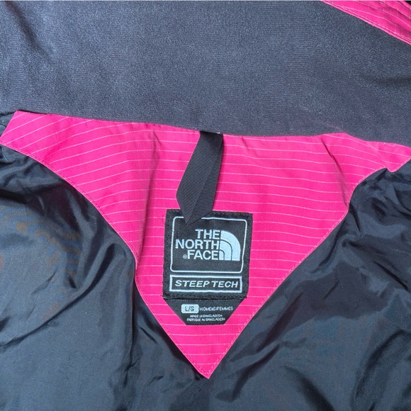 RARE The North Face Steep Tech Pink Colorblock Parka Ski Jacket Women’s large - Picture 9 of 16